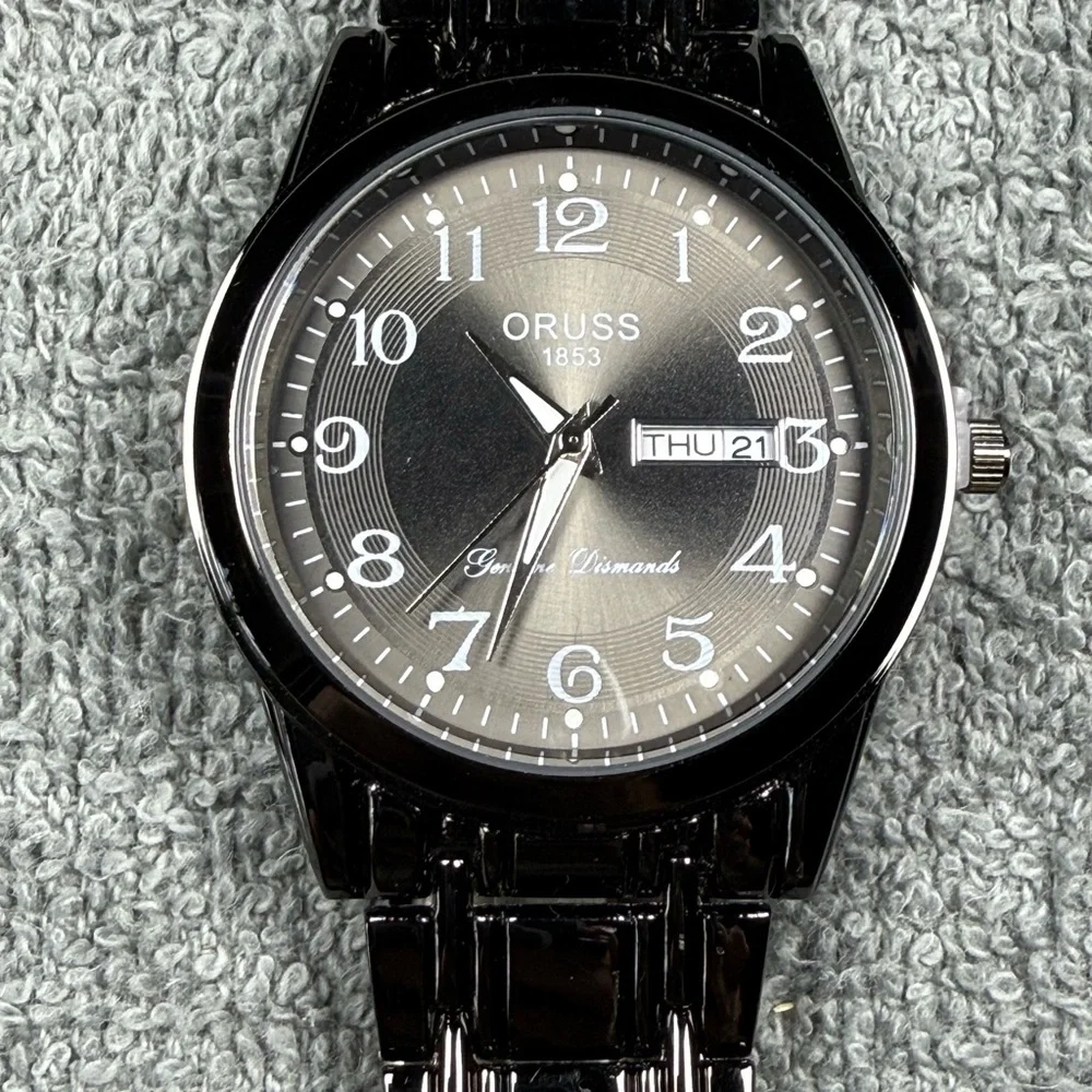 ORUSS Black and Gray Analog Watch